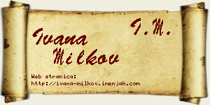 Ivana Milkov vizit kartica